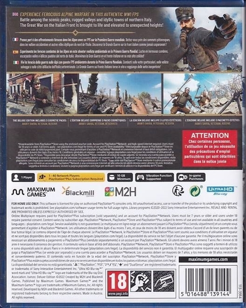 Isonzo Deluxe Edition - PS5 (A Grade) (Genbrug)
